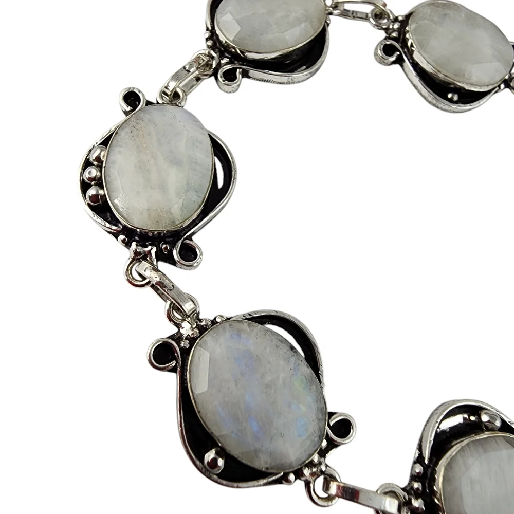 Artisan Silver Moonstone Link Bracelet